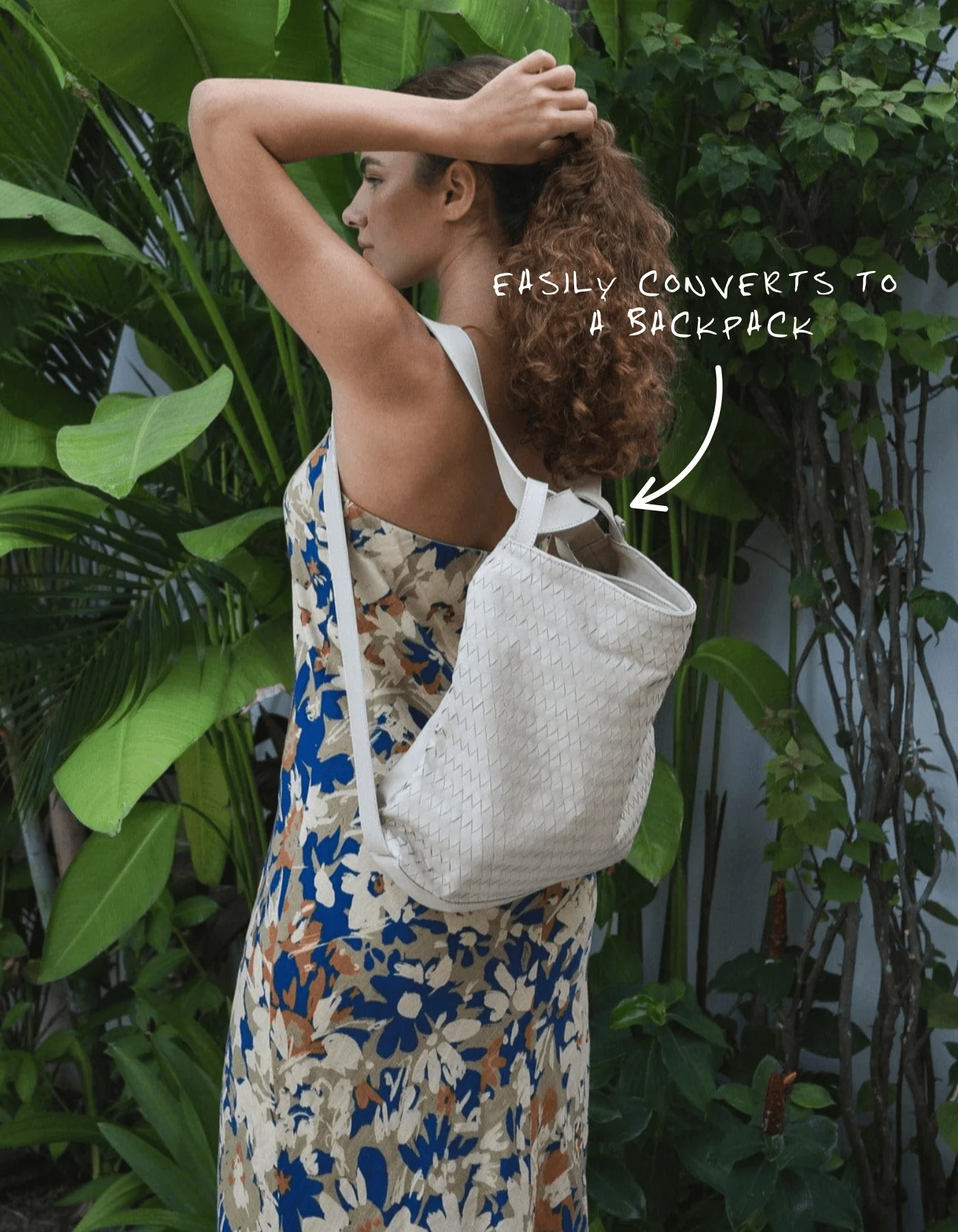 Woven Evra Tote - Bone - Image 5