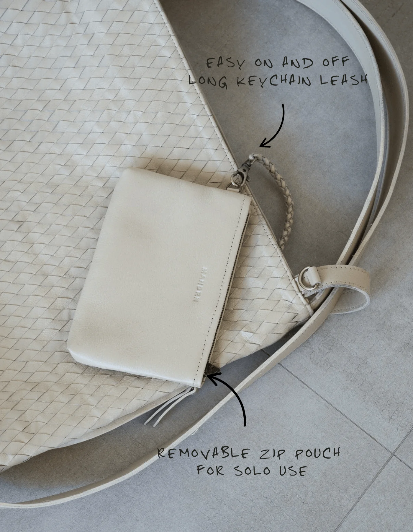 Woven Evra Tote - Bone - Image 7