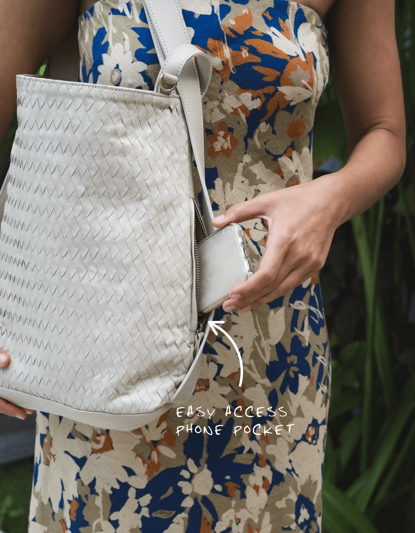 Woven Evra Tote - Bone - Image 8