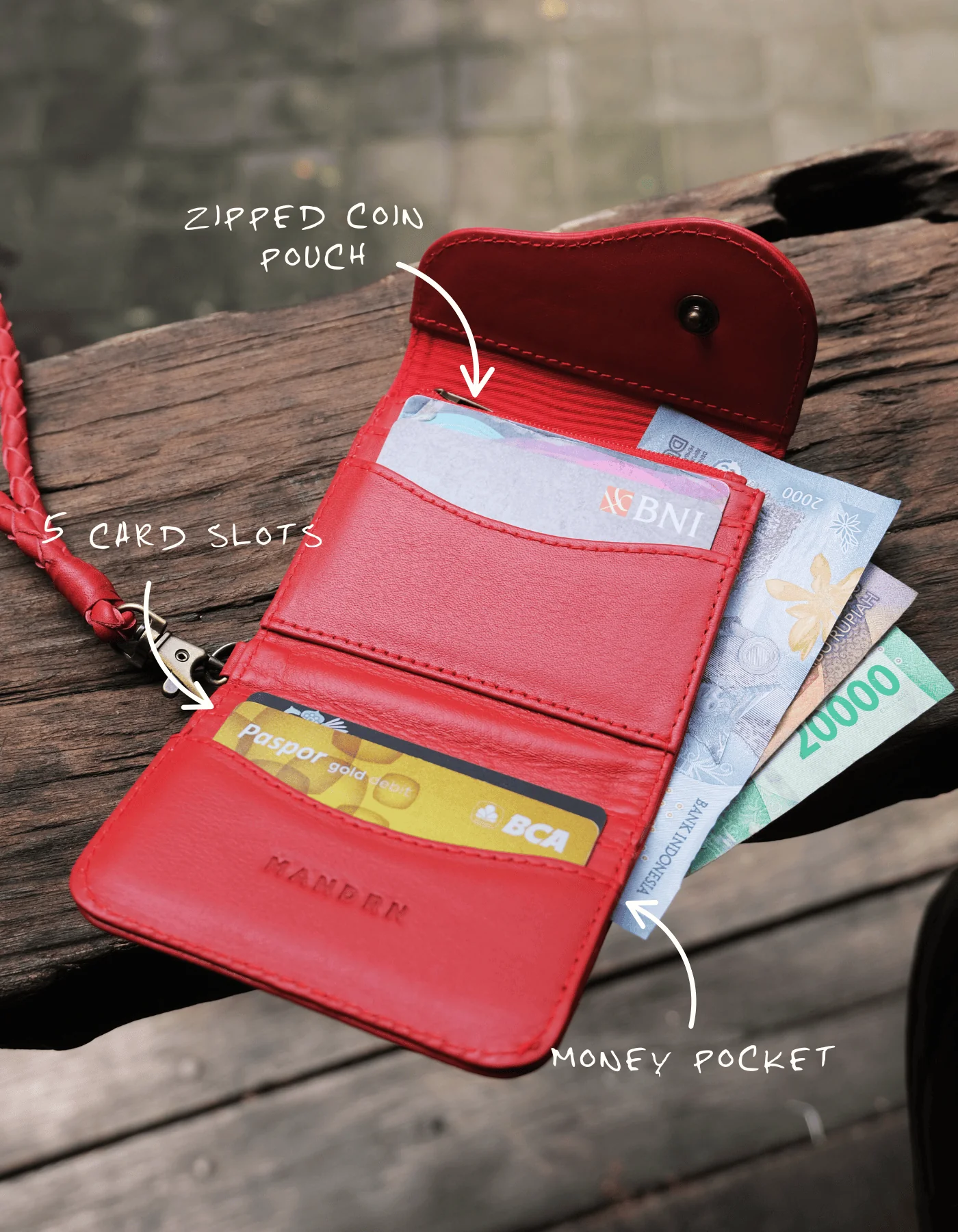 Noa Wallet - Cherry Red - Image 5