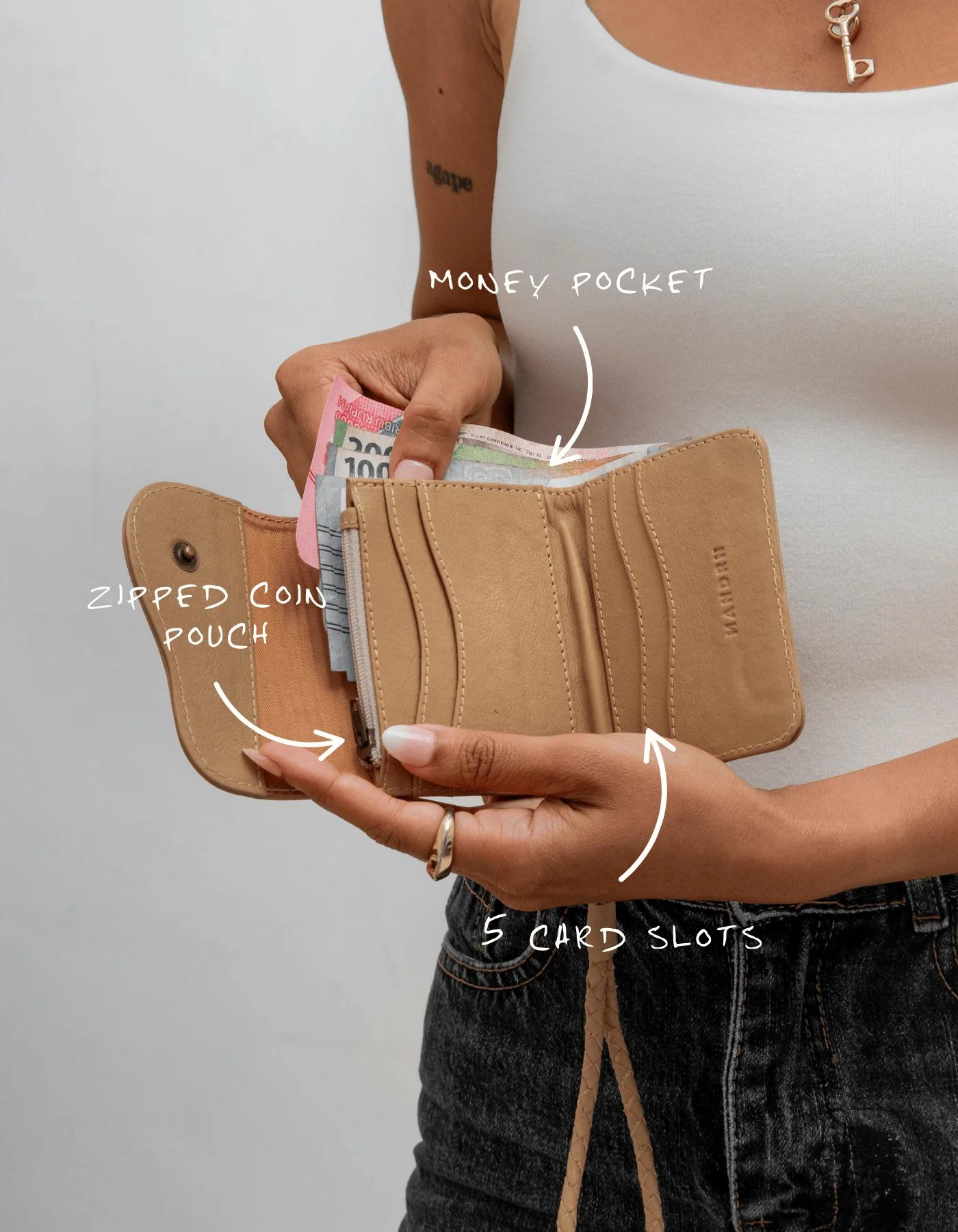 Noa Wallet - Sand - Image 5