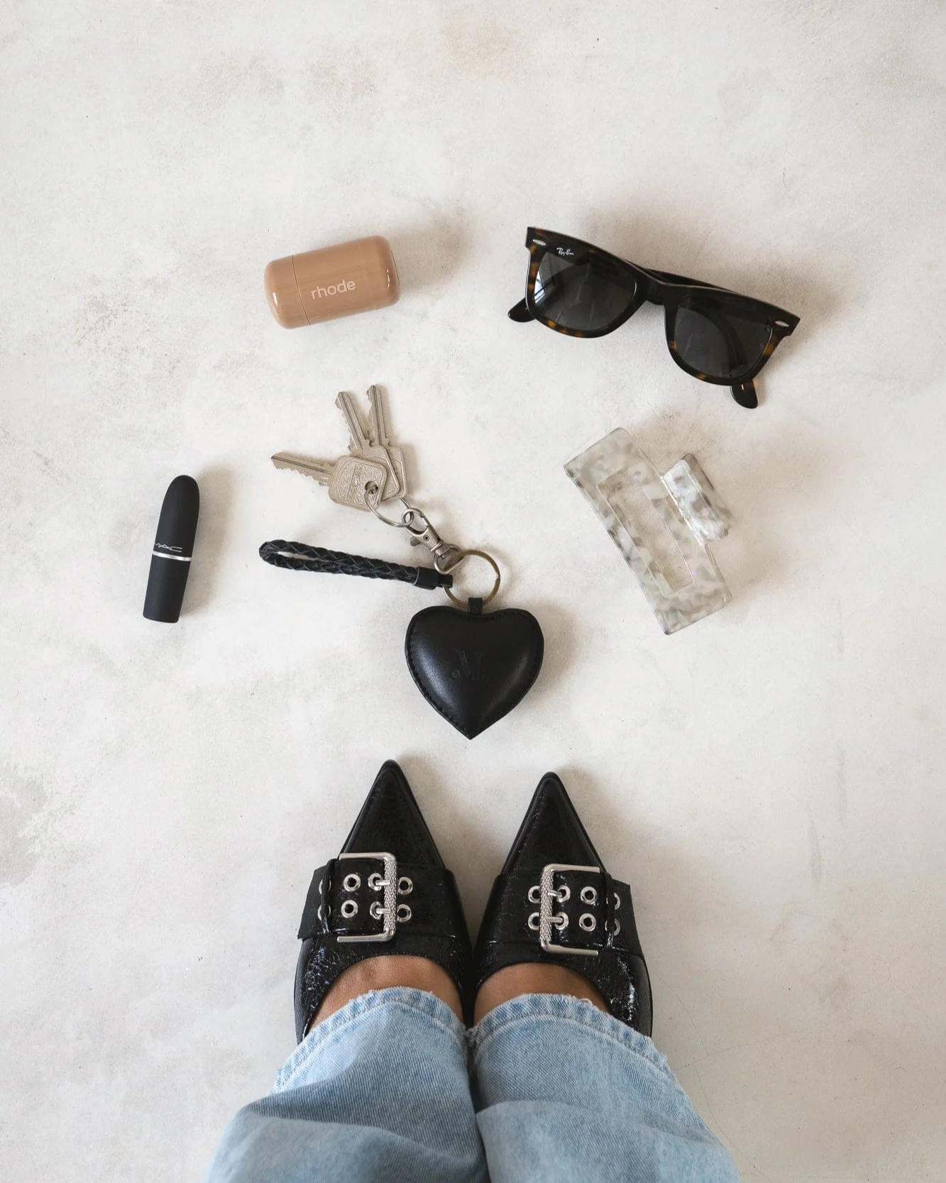 Puffy Heart Keychain - Black - Image 4