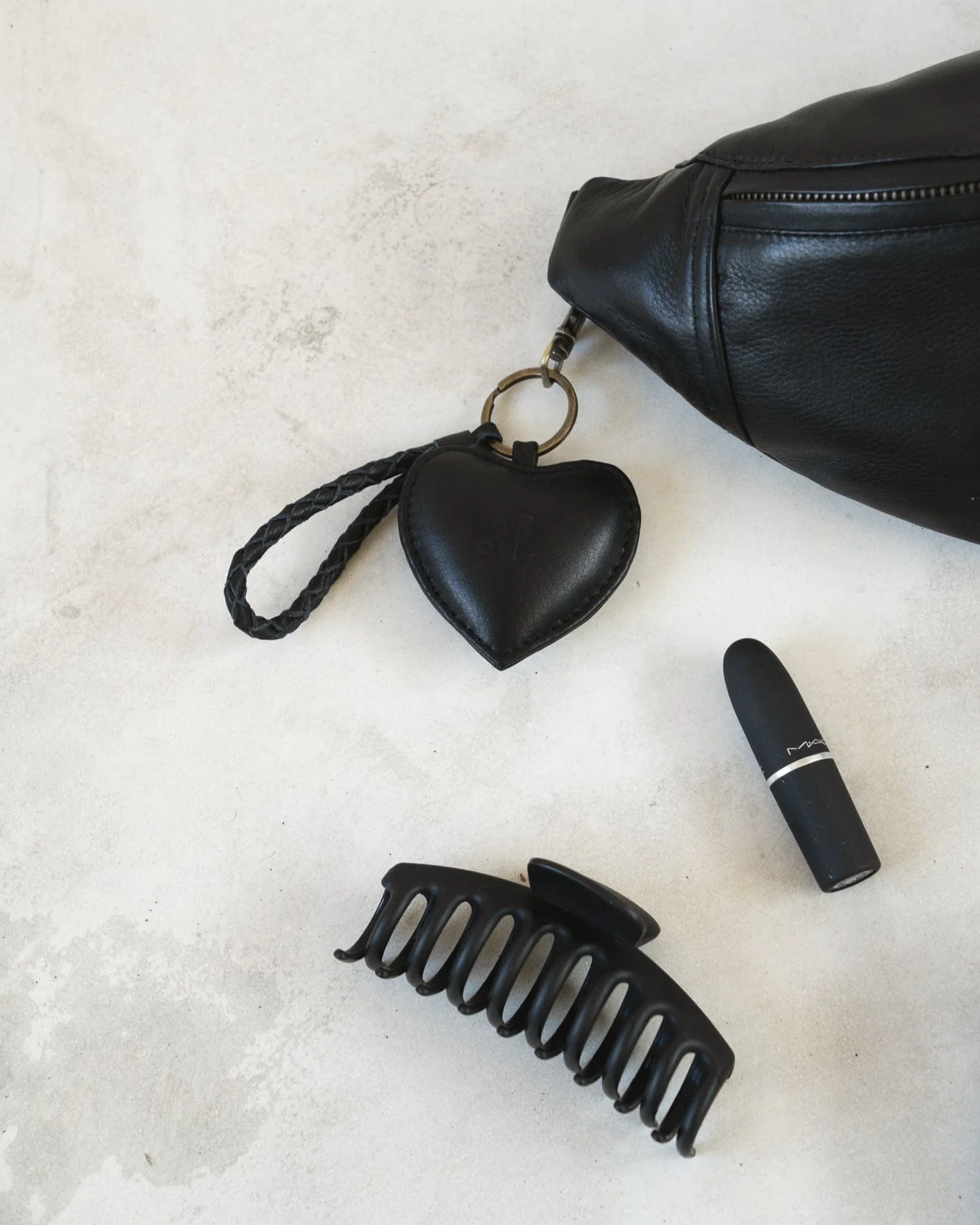 Puffy Heart Keychain - Black - Image 6