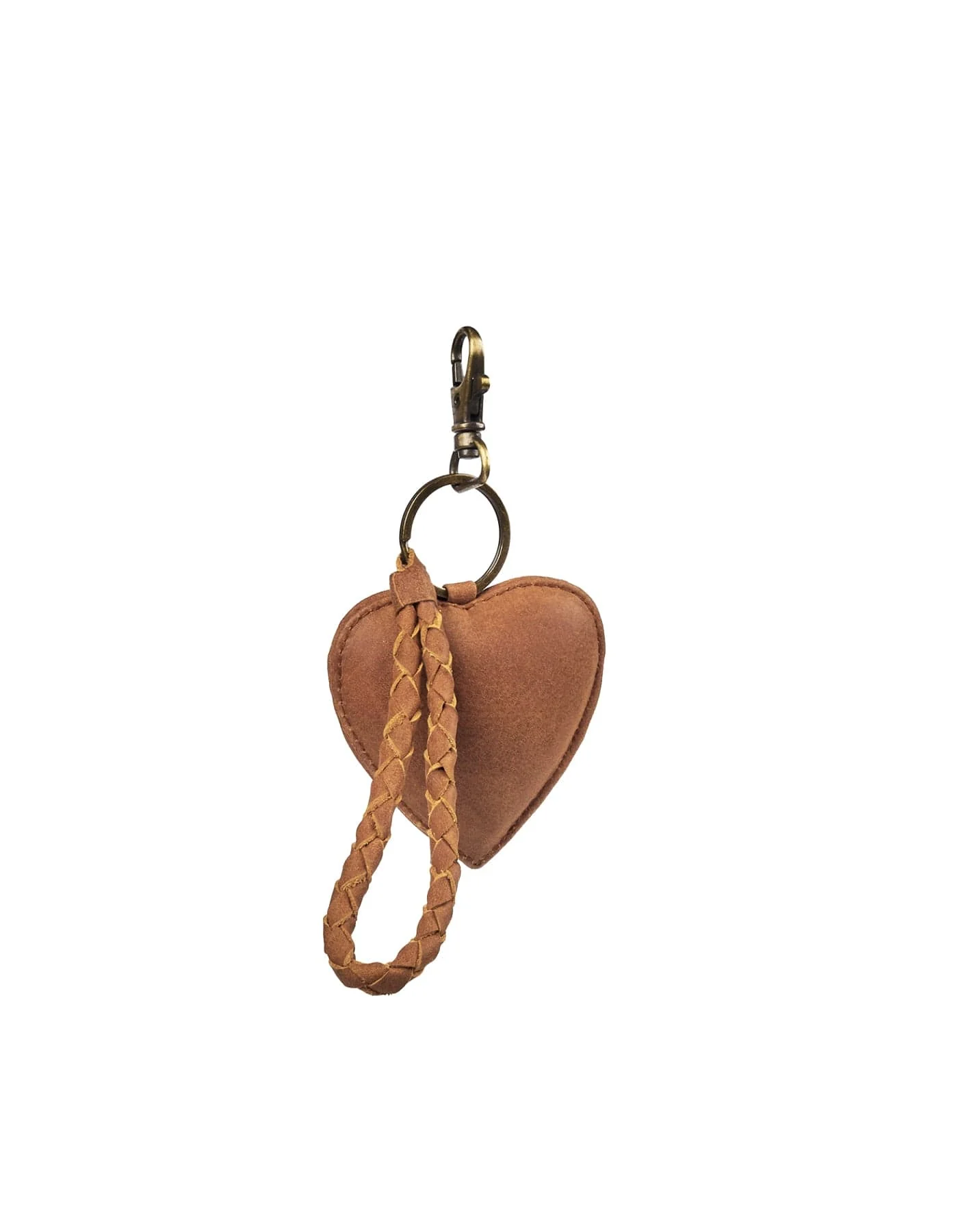 Puffy Heart Keychain - Saddle (Light) - Image 3