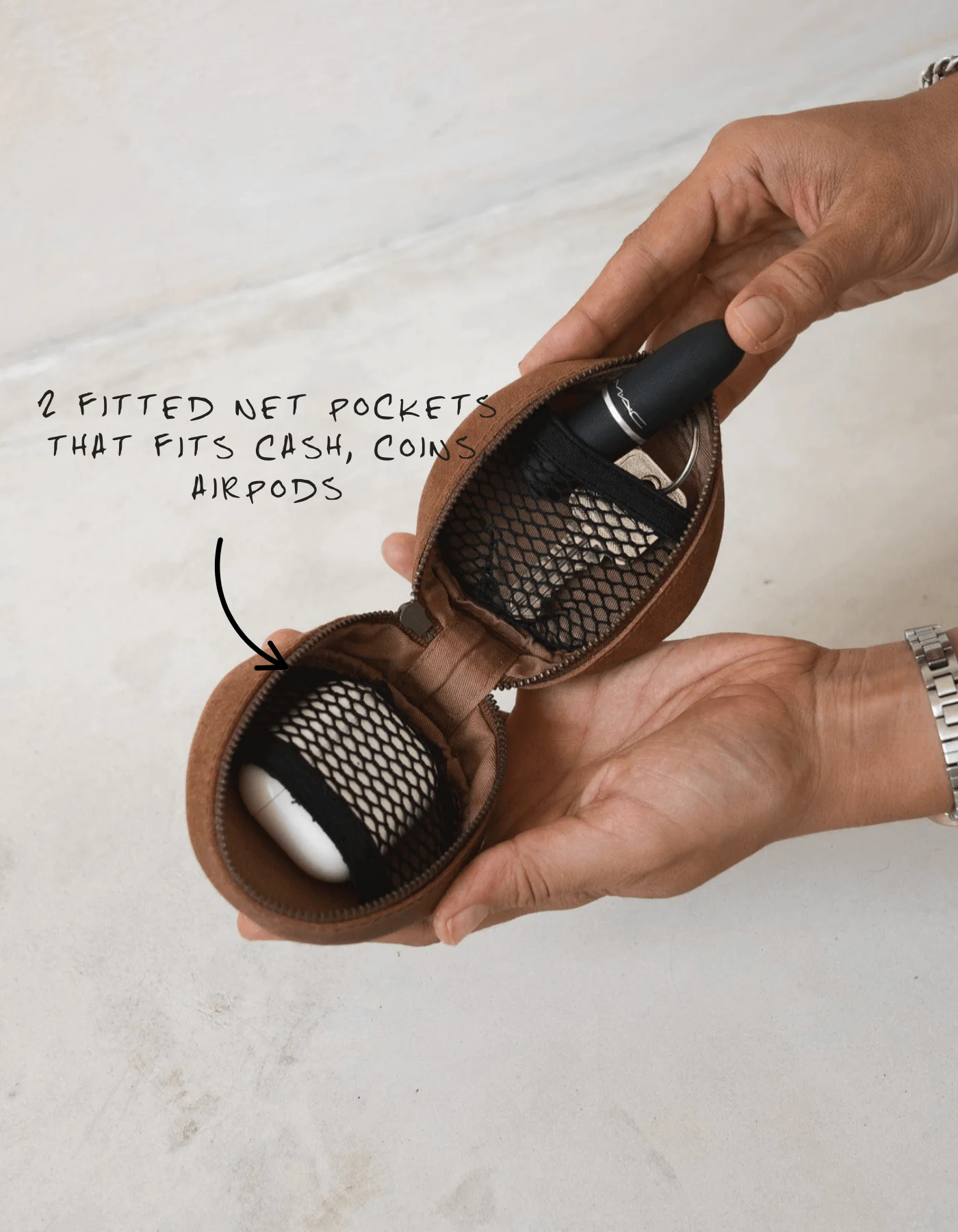 Rover Circle Pouch - Saddle (Light) - Image 4